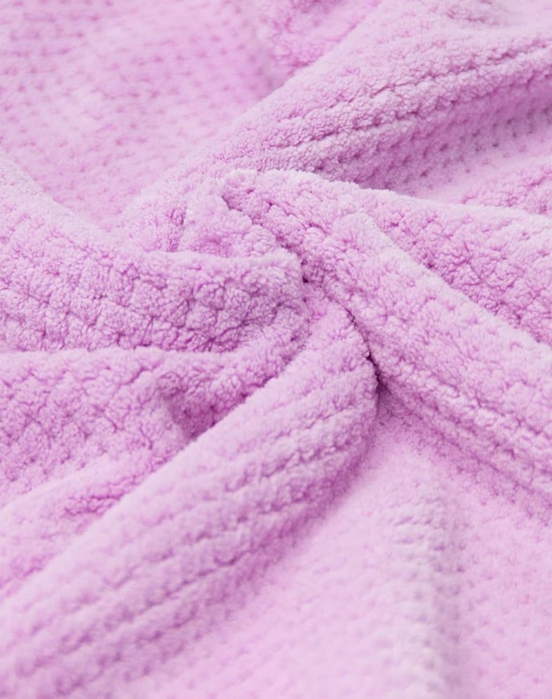 NeDKeN Large Microfiber Hair Towel for Women,Super Soft Anti Frizz & Quick Dry for Curly Hair,Ultra Absorbent Hair Wrap Towels for Long,Thick,Wet Hair 24x42 Inches (Purple) - Image 2